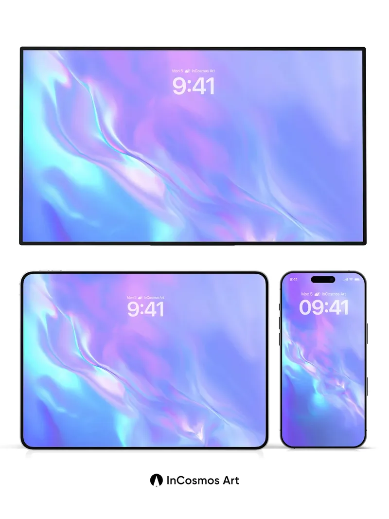 Luminous Veil Wallpaper with Ethereal Flow