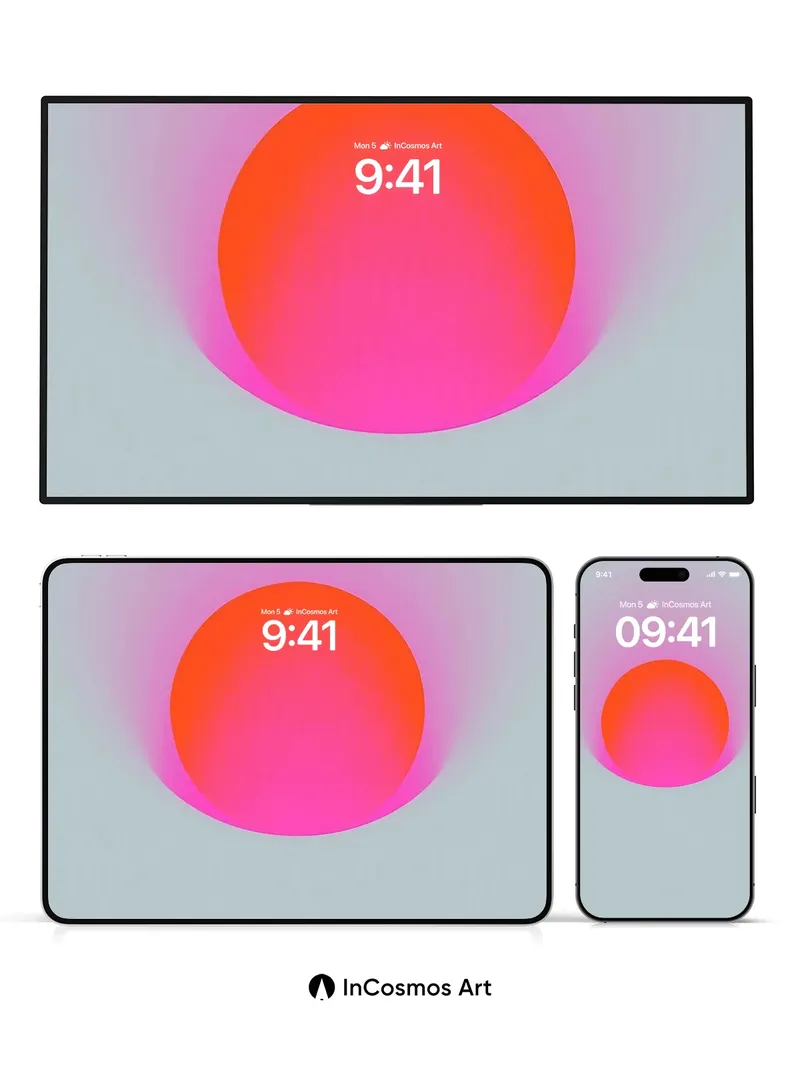 Neon Pulse Wallpaper with Gradient Halo