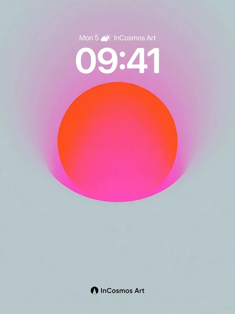 Neon Pulse Wallpaper with Gradient Halo