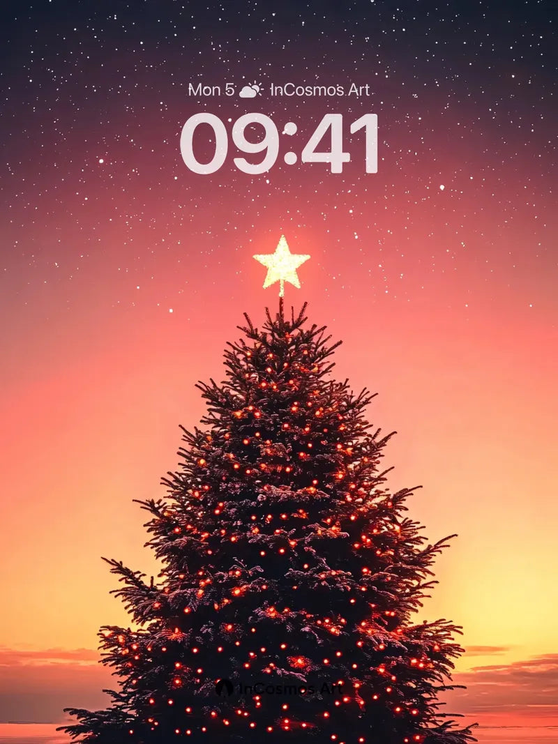 Stellar Frost Wallpaper with Celestial Star