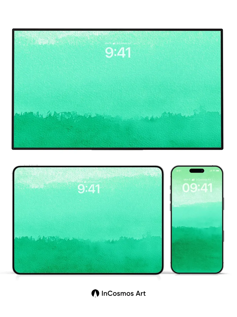 Mist Veil Wallpaper with Emerald Hush