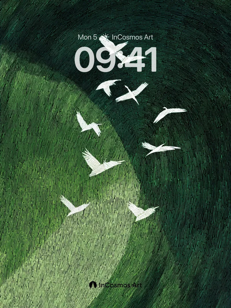 Serpentine Flight Wallpaper with Whispering Feathers