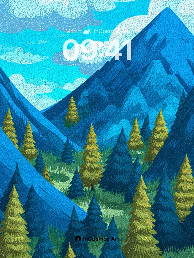Sapphire Valley Wallpaper with Whispering Pines wallpaper for iPhone, iPad & Mac