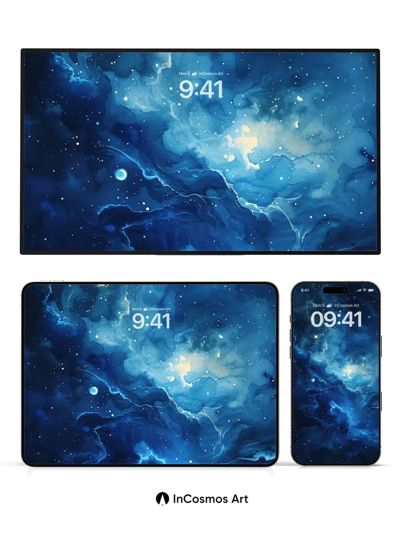 Cosmic Veil Wallpaper with Starlit Whispers