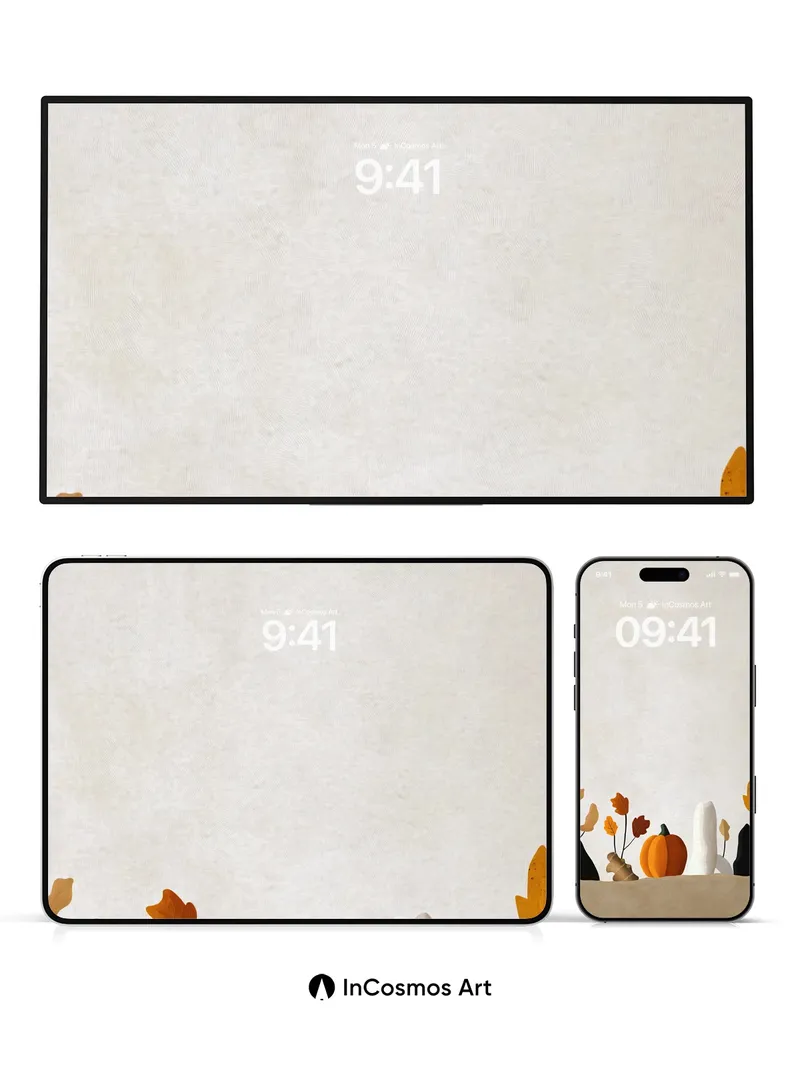 Autumn Hush Wallpaper with Paper Sculpture Depth