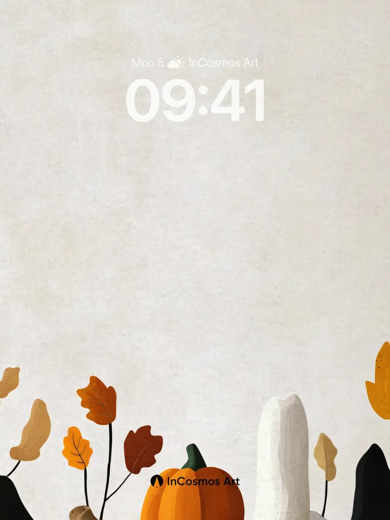 Autumn Hush Wallpaper with Paper Sculpture Depth