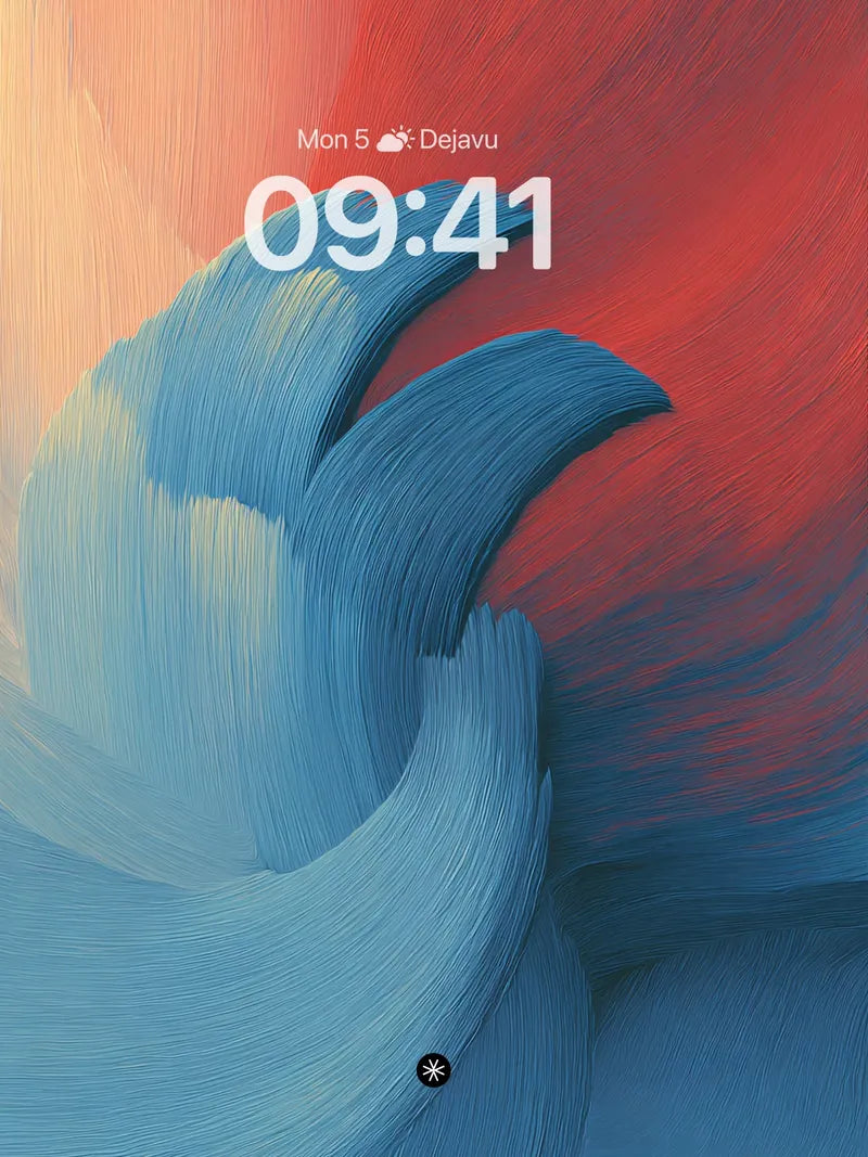 Fluid Blue Waves Against Fiery Red Gradient Background