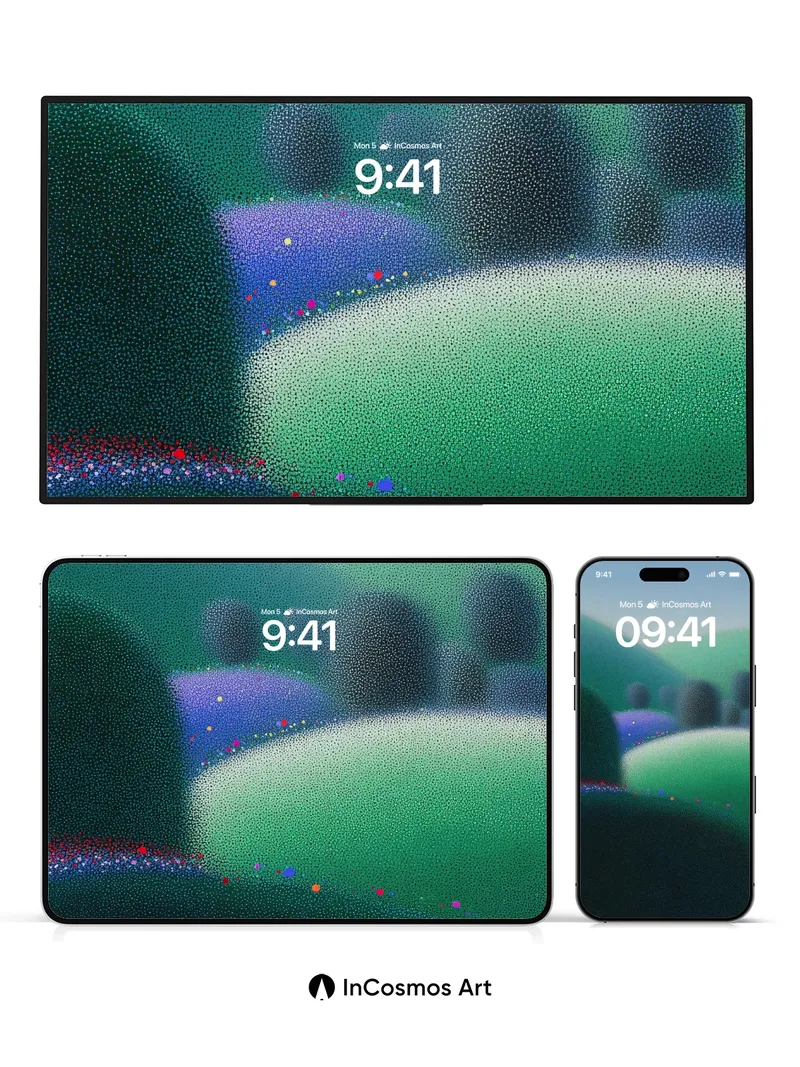 Whispering Hills Wallpaper with Starlit Trails