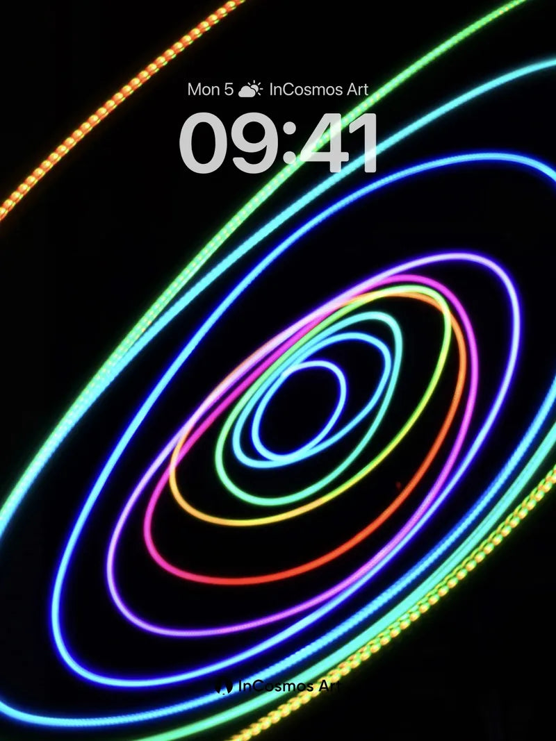 Neon Spiral Wallpaper with Cosmic Pulse