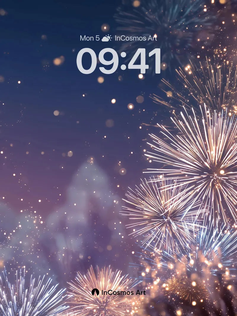 Luminous Burst Wallpaper with Starlight Trails