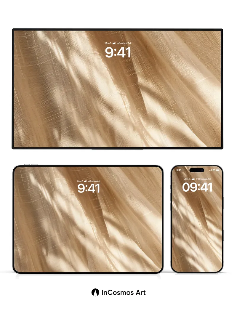 Golden Drift Wallpaper with Shadowed Weave