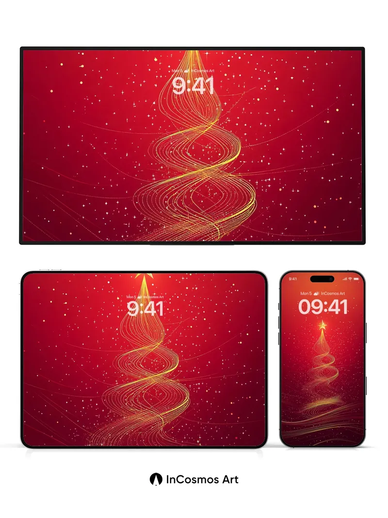 Golden Spiral Wallpaper with Starlight Crown