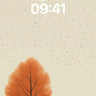Autumn Whispers Wallpaper with Floating Leaves wallpaper for iPhone, iPad & Mac