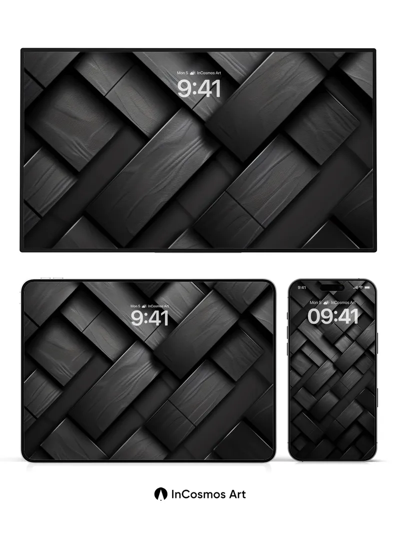 Shadow Weave Wallpaper with Depth of Night