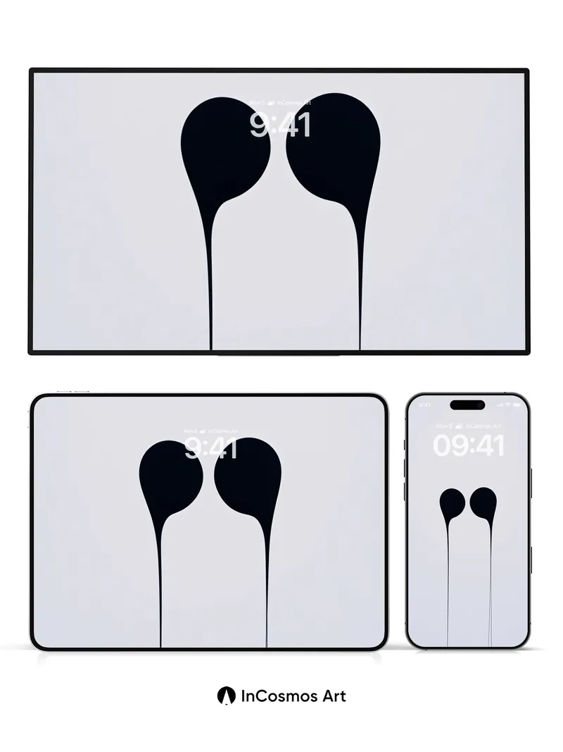 Silent Drip Wallpaper with Ink Echoes