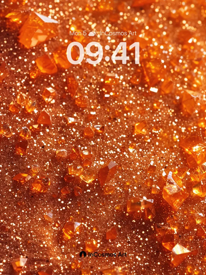 Golden Amber Wallpaper with Crystal Dust wallpaper for iPhone, iPad & Mac