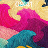 Electric Wave Wallpaper with Embroidered Depth wallpaper for iPhone, iPad & Mac
