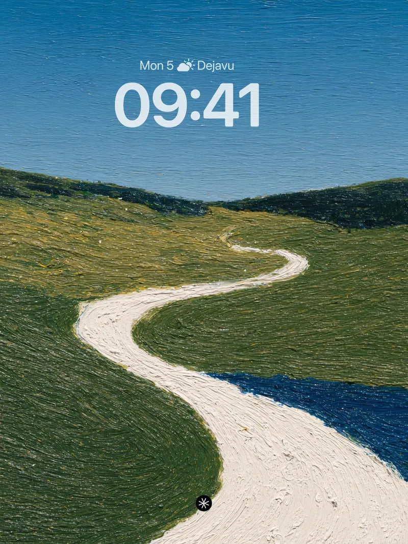 Winding Path Green Hills Wallpaper