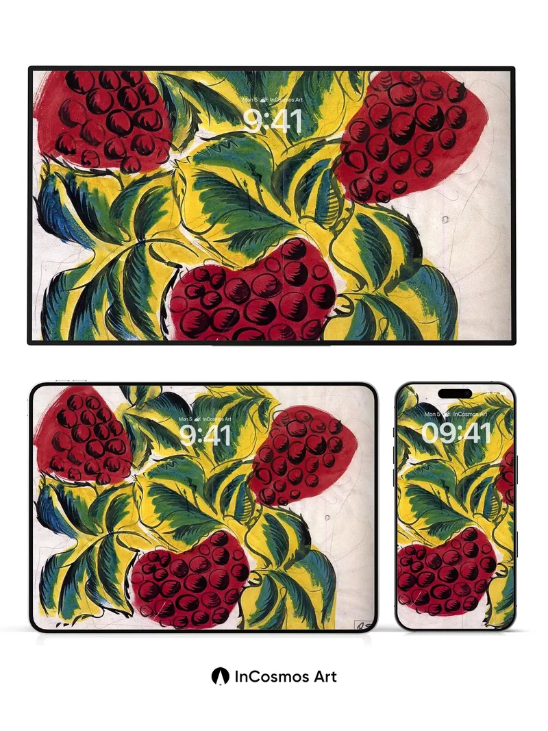 Bold Berry Burst Wallpaper with Matisse Energy