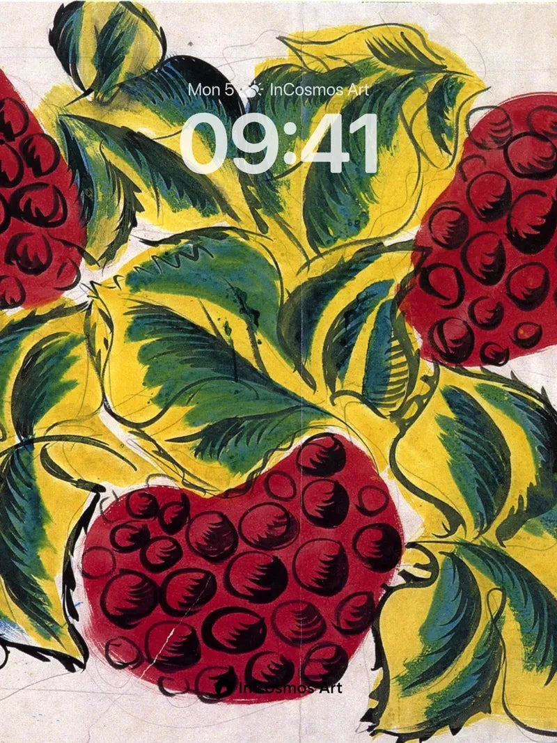 Bold Berry Burst Wallpaper with Matisse Energy