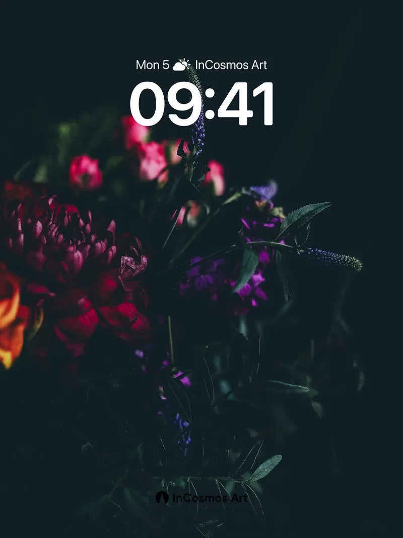 Velvet Night Wallpaper with Whispering Petals