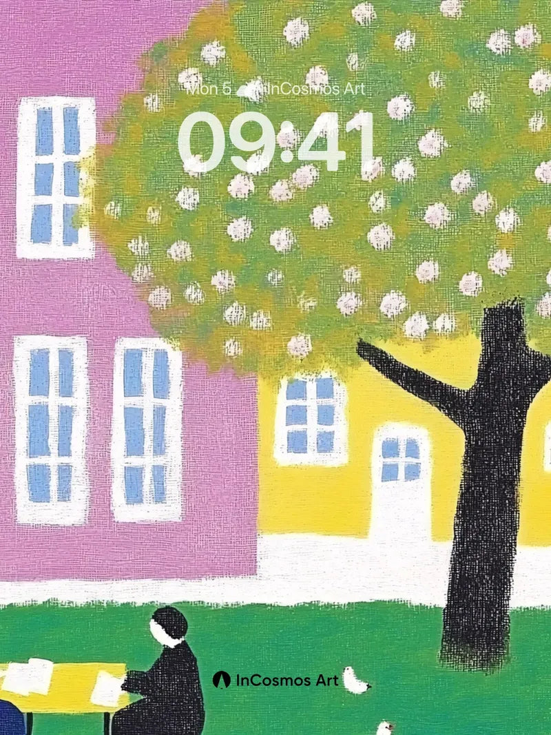 Whispering Tree Wallpaper with Storybook Colors