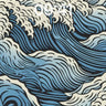 Storm-Tossed Wave Wallpaper in Hokusai Style wallpaper for iPhone, iPad & Mac
