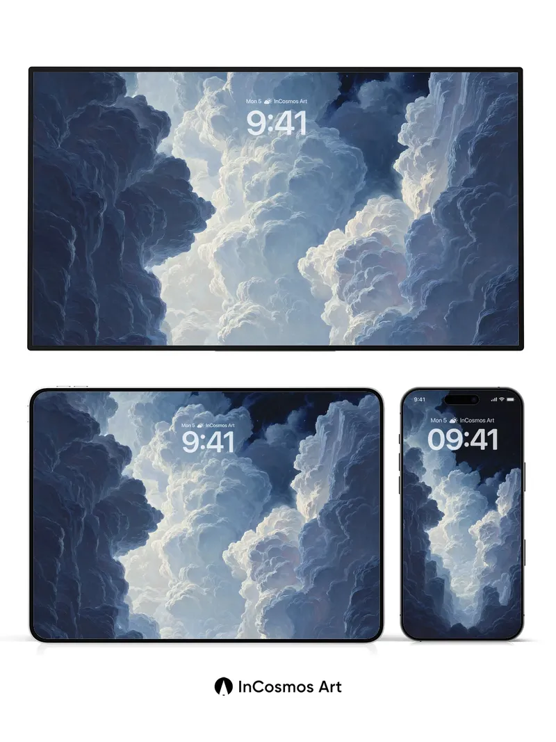 Ethereal Cloudscape Wallpaper with Soft Haze