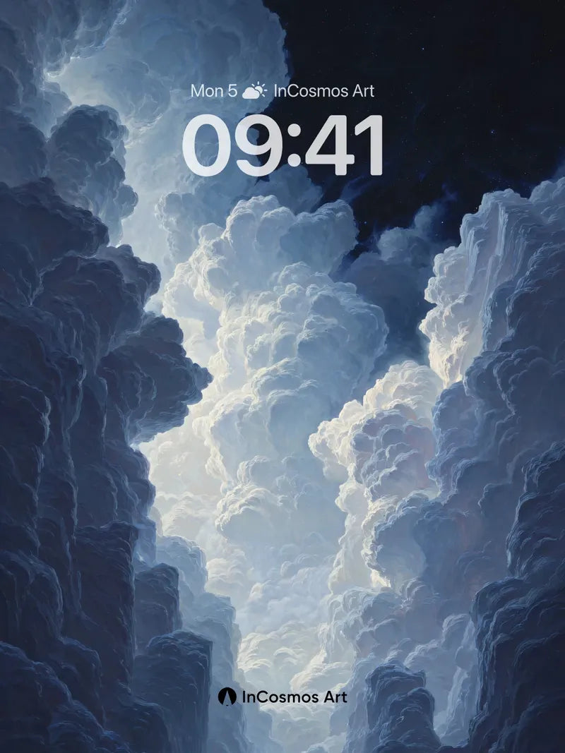 Ethereal Cloudscape Wallpaper with Soft Haze