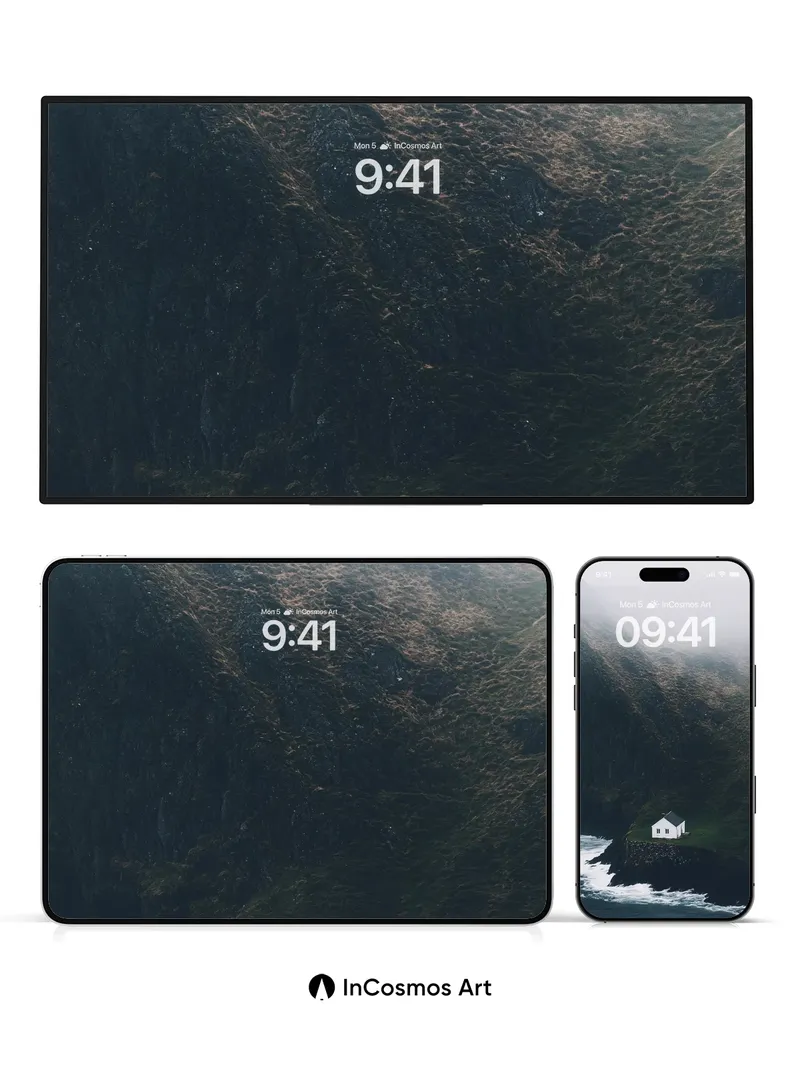 Solitary White House Wallpaper on Cliffs Edge