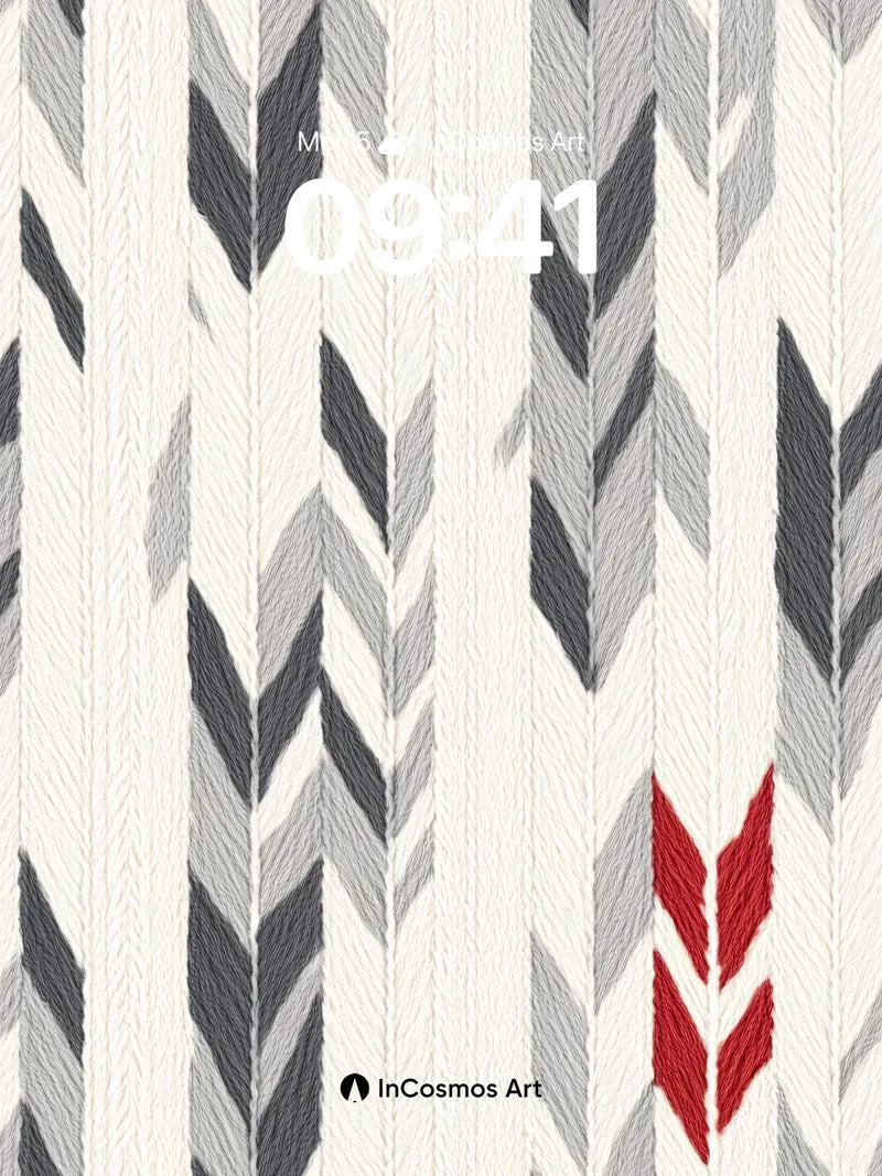 Silent Feather Wallpaper with Crimson Pulse