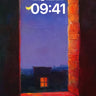 Crimson Frame Wallpaper with Moonlit Silence wallpaper for iPhone, iPad & Mac