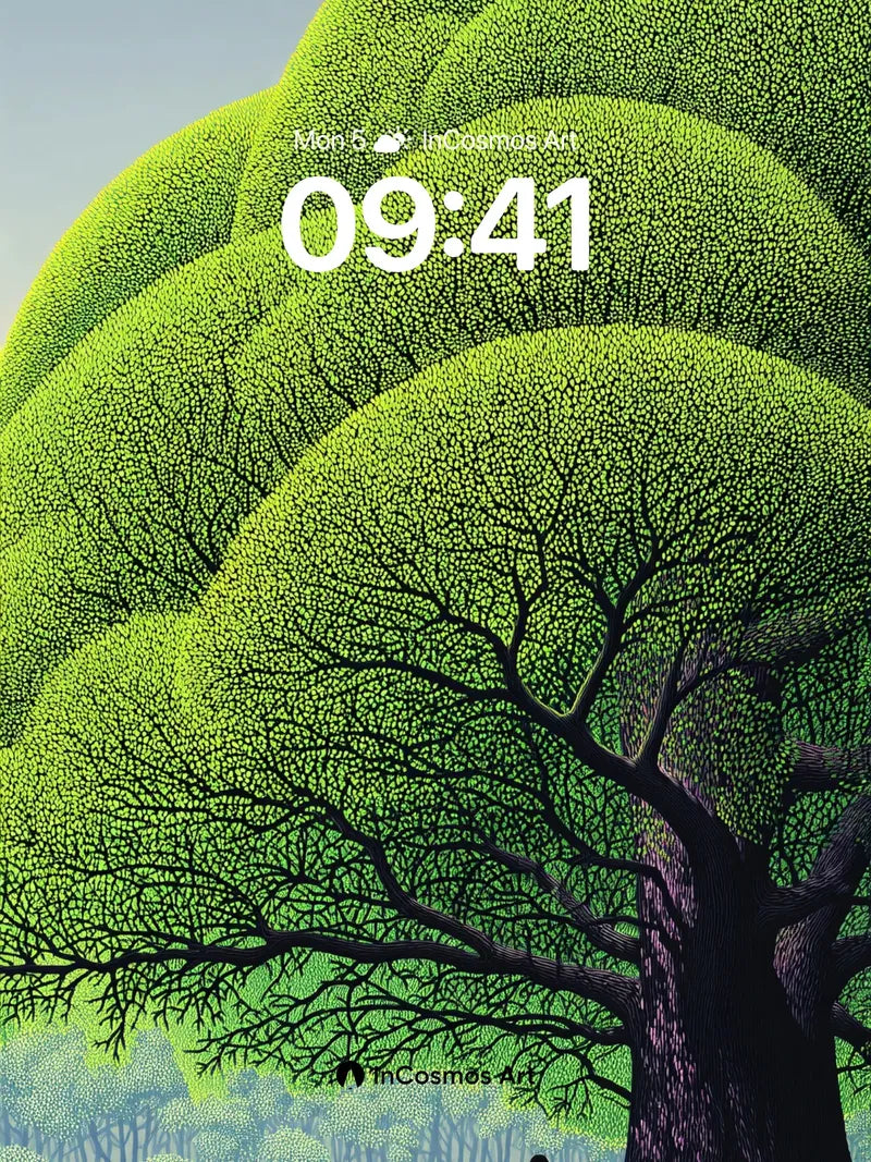 Serenity Grove Wallpaper with Whispering Canopy wallpaper for iPhone, iPad & Mac