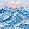 Crisp Dawn Mountain Wallpaper with Textured Peaks wallpaper for iPhone, iPad & Mac
