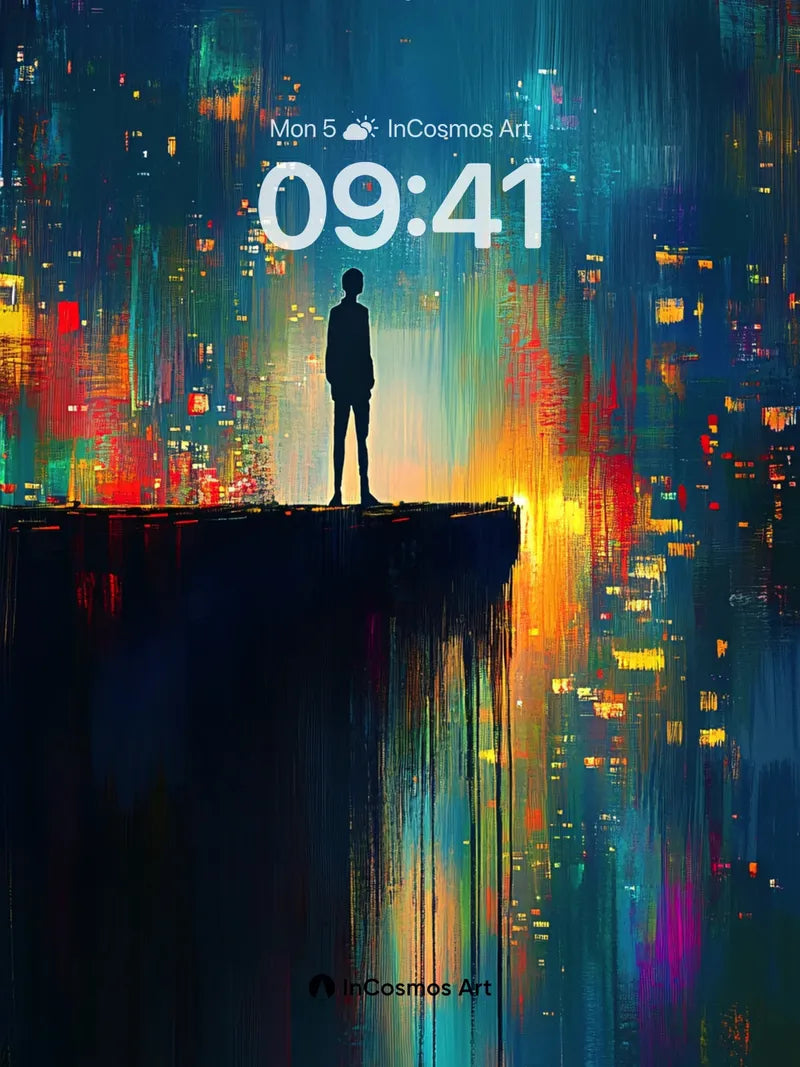 Neon Mirage Wallpaper with Dripping Light