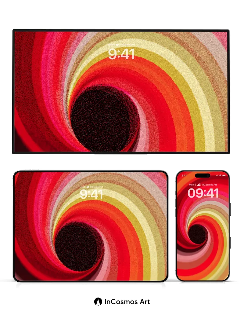 Swirling Ember Wallpaper with Hypnotic Depth