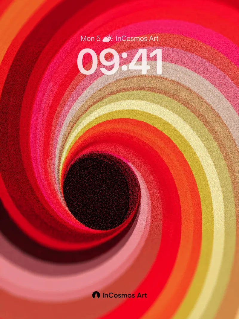 Swirling Ember Wallpaper with Hypnotic Depth