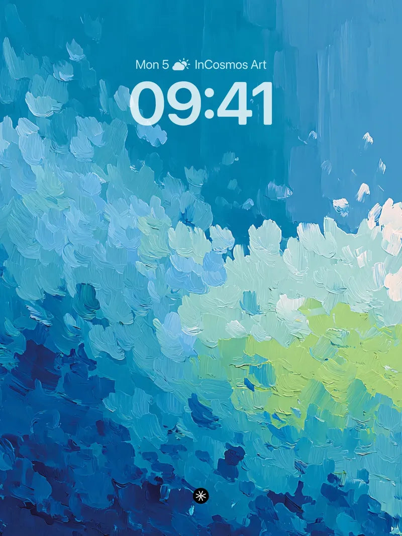 Serene Ocean Waves Abstract Wallpaper