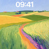 Whispering Fields Wallpaper with Van Gogh Brushwork wallpaper for iPhone, iPad & Mac