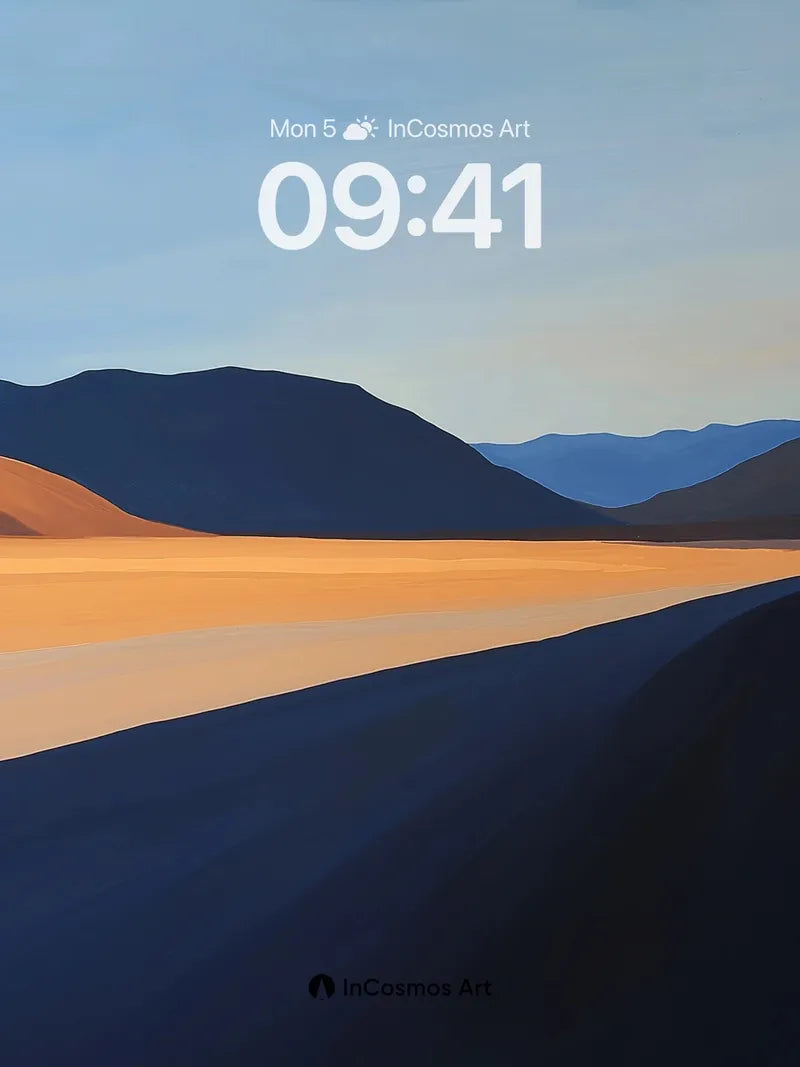 Serenity Dune Wallpaper with Midnight Horizon