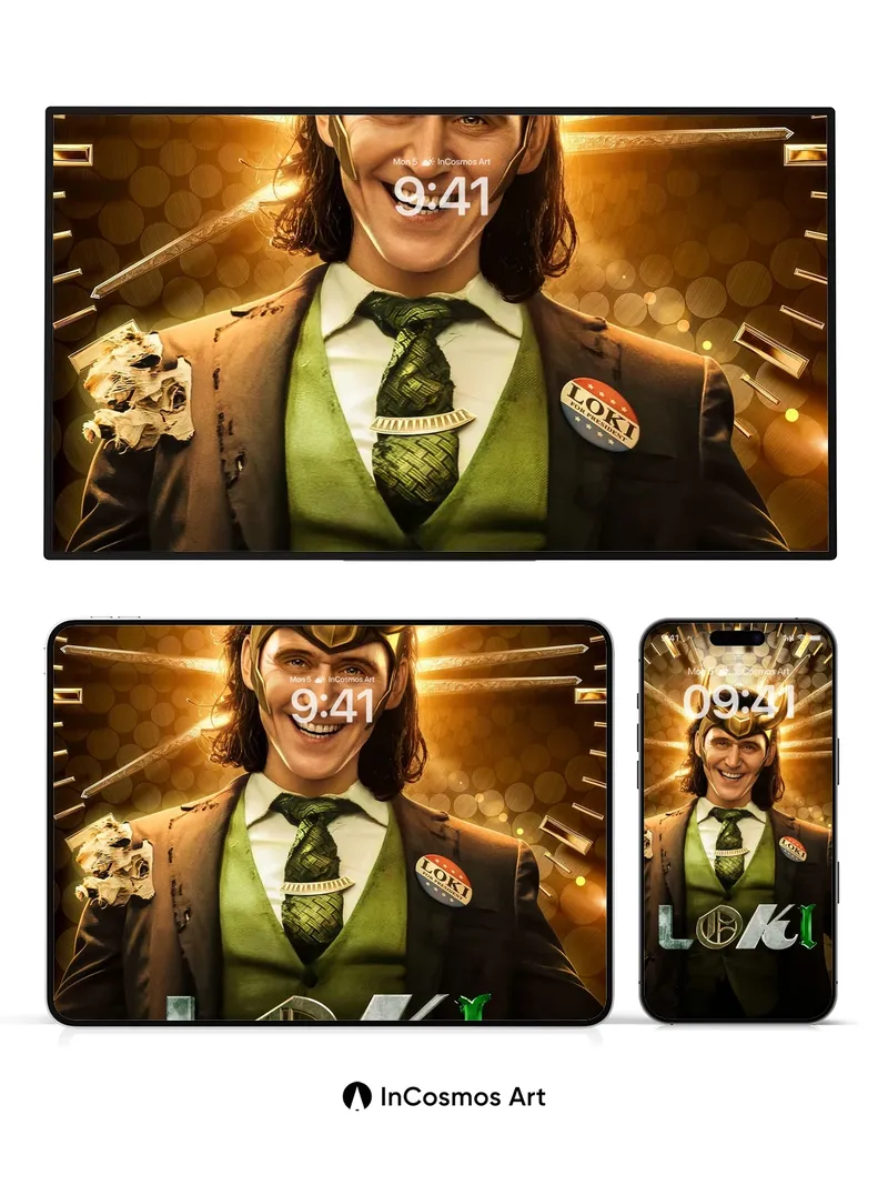 Golden Radiance Wallpaper with Horned Majesty