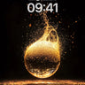 Golden Ember Wallpaper with Floating Light wallpaper for iPhone, iPad & Mac