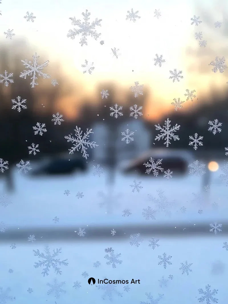 Frost Whisper Wallpaper with Snowflake Etchings