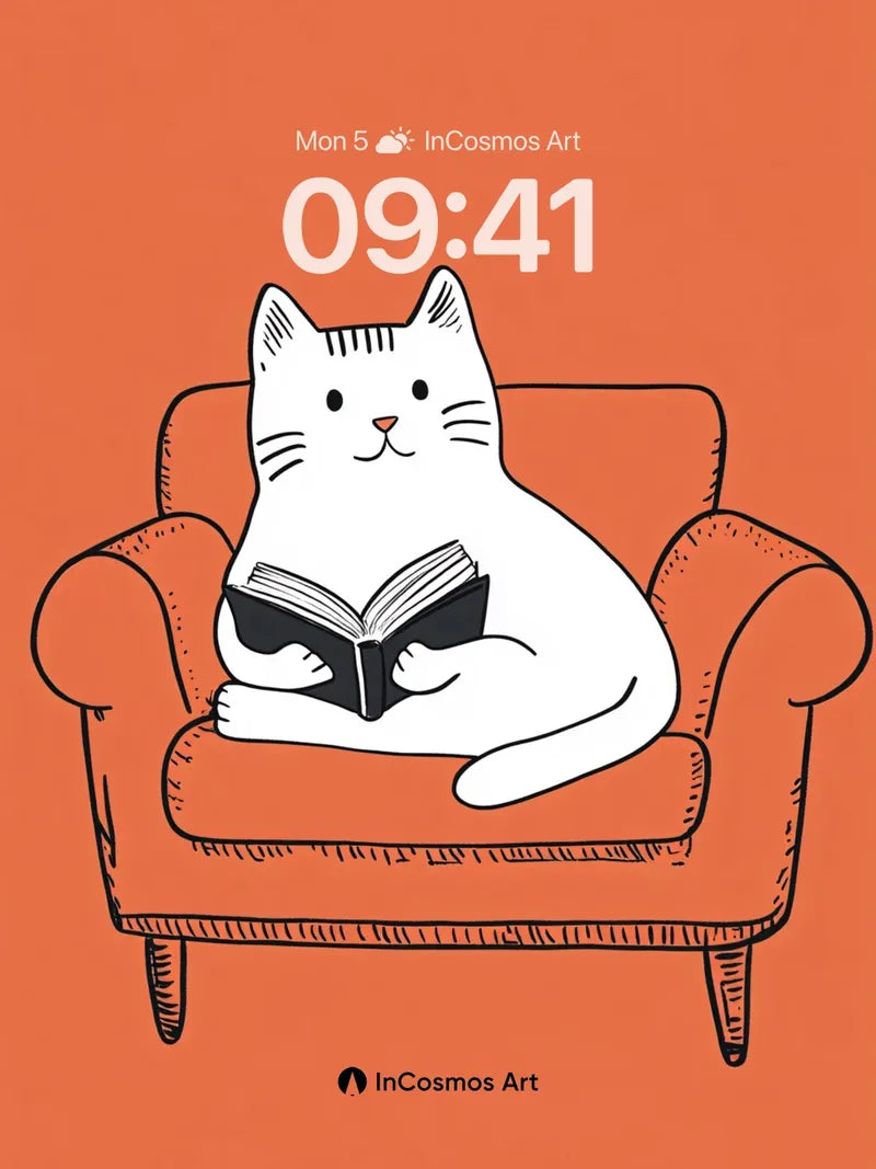 Serene Whisker Wallpaper with Storybook Charm