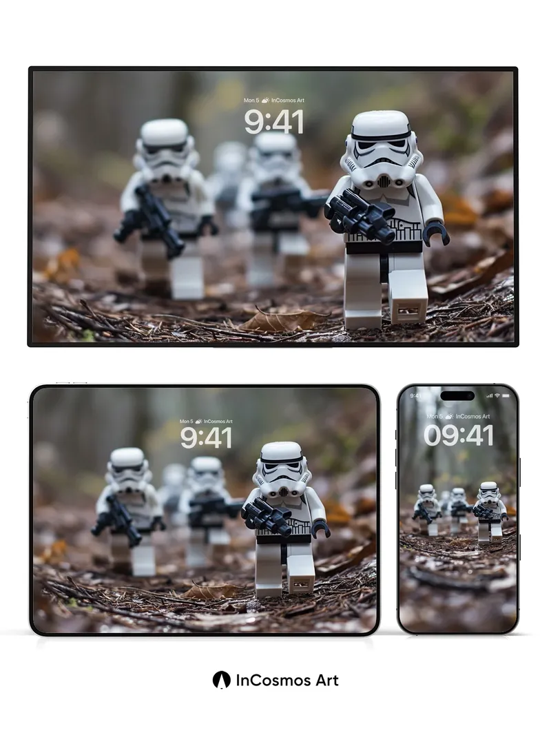 Forest March Wallpaper with LEGO Stormtroopers