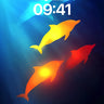 Luminous Abyss Wallpaper with Radiant Dolphins wallpaper for iPhone, iPad & Mac