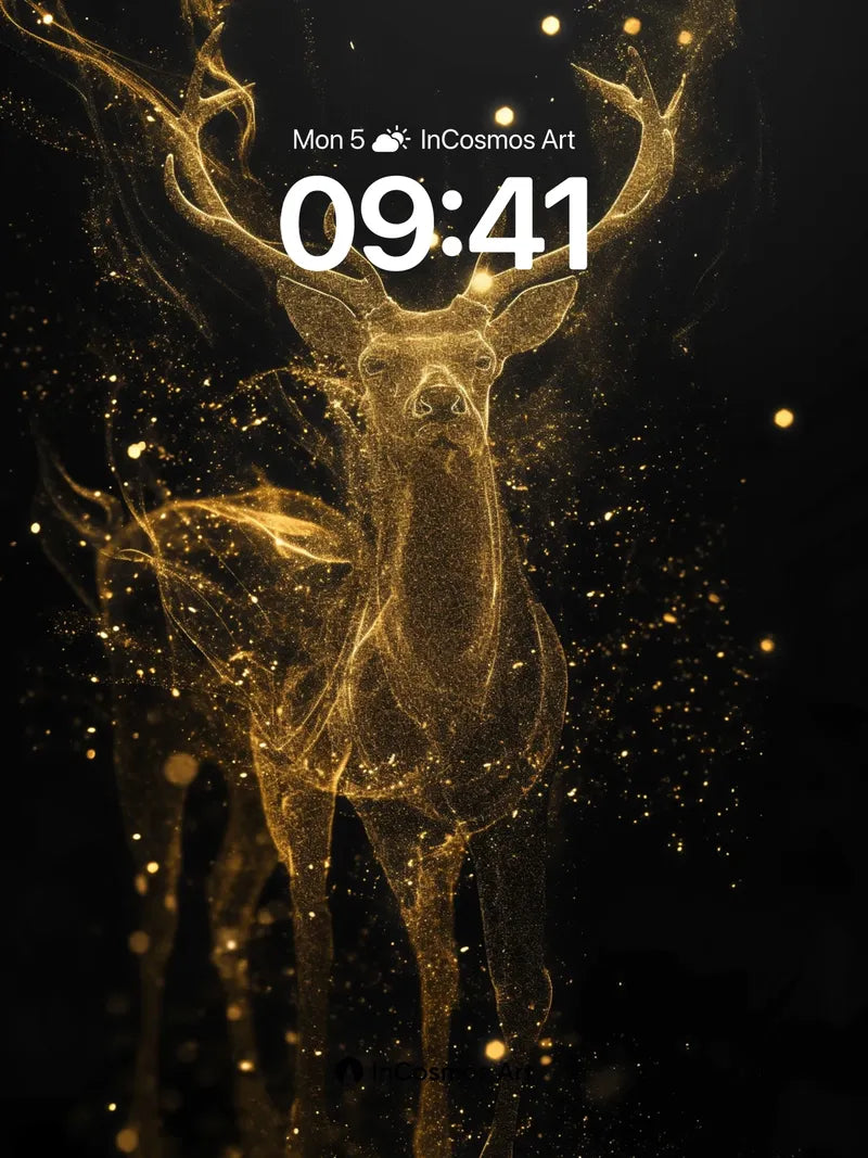 Golden Reverie Wallpaper with Streaking Light