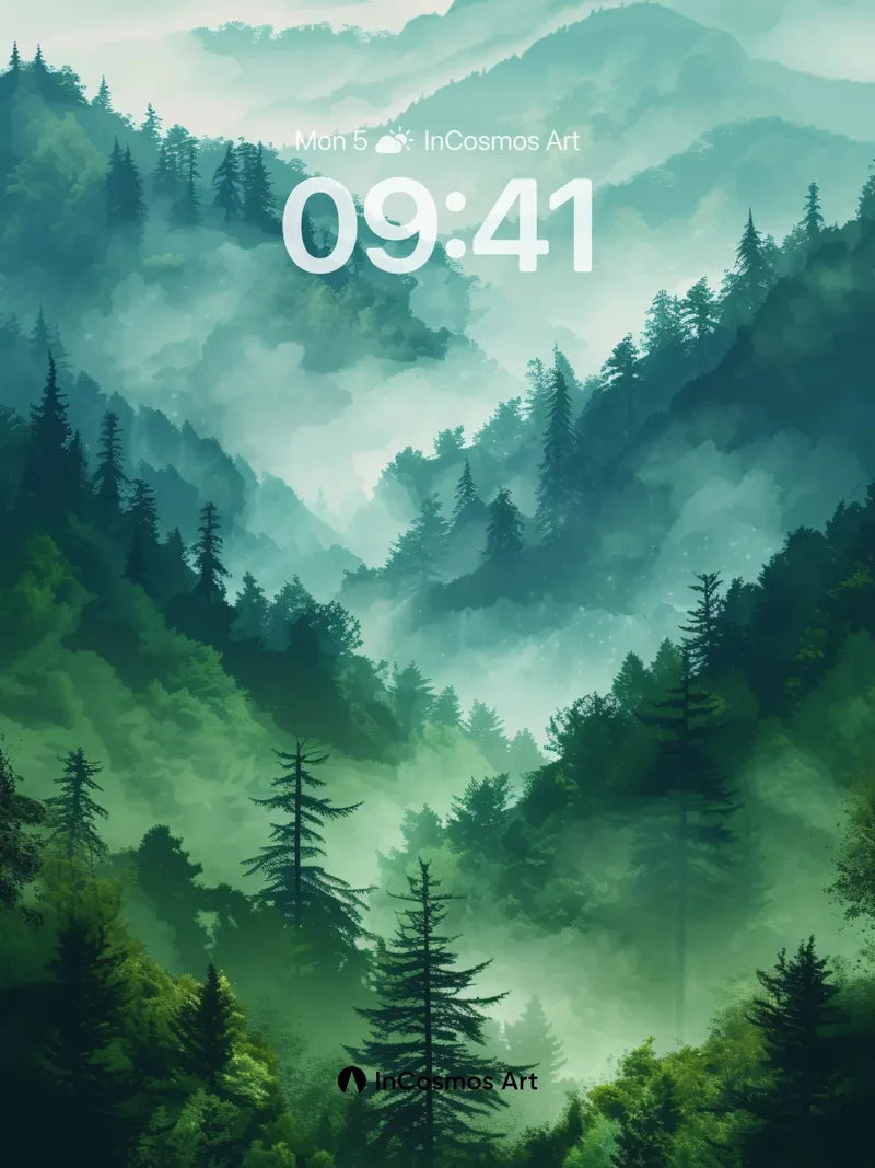 Mist-Weaved Forest Wallpaper with Ethereal Depths