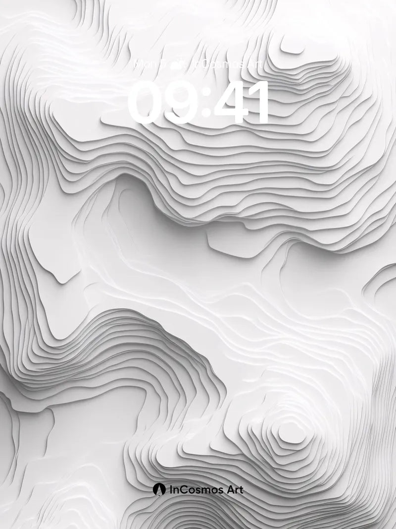 Silent Contour Wallpaper with Topographic Depth