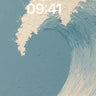 Textured Ocean Wave Impasto Background Art